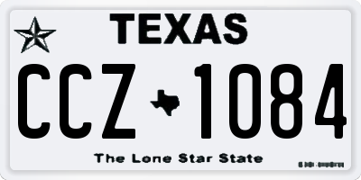 TX license plate CCZ1084