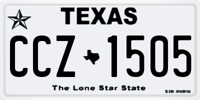 TX license plate CCZ1505