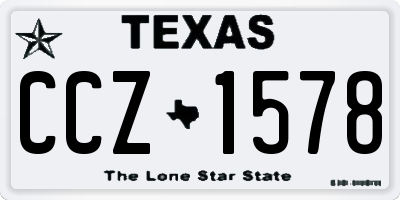 TX license plate CCZ1578