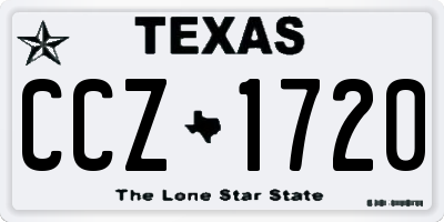TX license plate CCZ1720