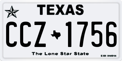 TX license plate CCZ1756
