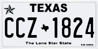 TX license plate CCZ1824
