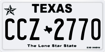 TX license plate CCZ2770