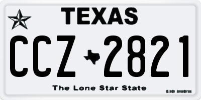TX license plate CCZ2821