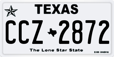 TX license plate CCZ2872