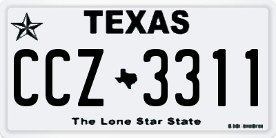 TX license plate CCZ3311