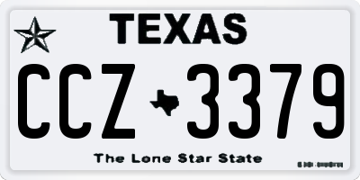 TX license plate CCZ3379