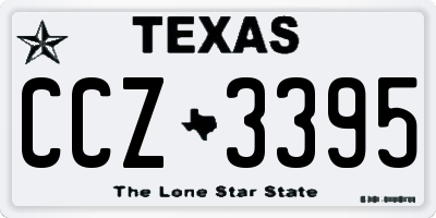 TX license plate CCZ3395