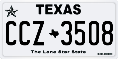 TX license plate CCZ3508