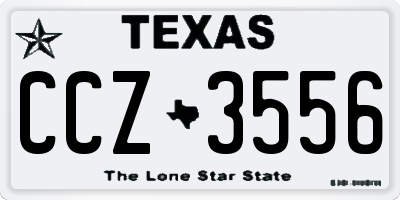 TX license plate CCZ3556