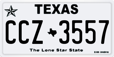 TX license plate CCZ3557
