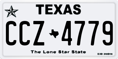 TX license plate CCZ4779