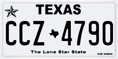 TX license plate CCZ4790