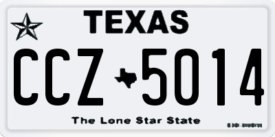 TX license plate CCZ5014