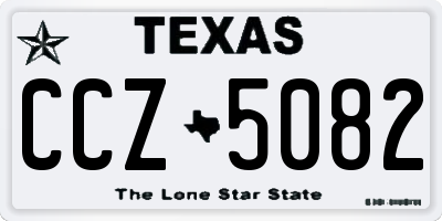 TX license plate CCZ5082