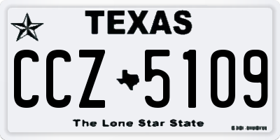 TX license plate CCZ5109