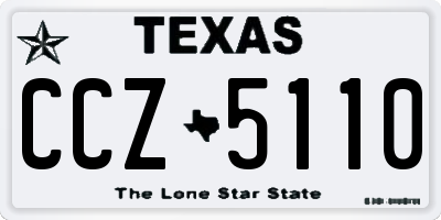 TX license plate CCZ5110