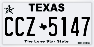TX license plate CCZ5147