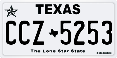 TX license plate CCZ5253