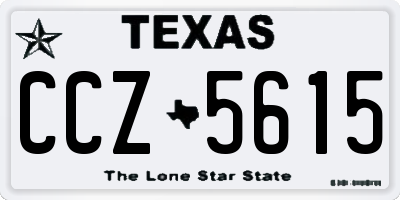 TX license plate CCZ5615