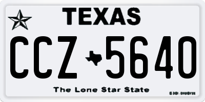 TX license plate CCZ5640
