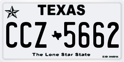 TX license plate CCZ5662