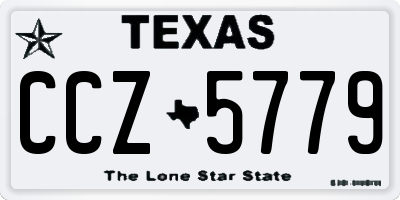 TX license plate CCZ5779