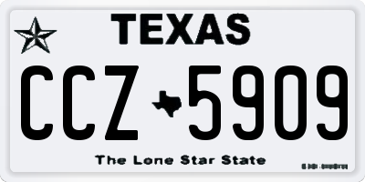 TX license plate CCZ5909