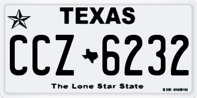 TX license plate CCZ6232