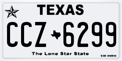 TX license plate CCZ6299