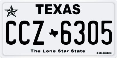 TX license plate CCZ6305