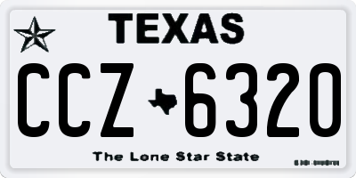 TX license plate CCZ6320