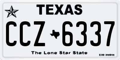 TX license plate CCZ6337