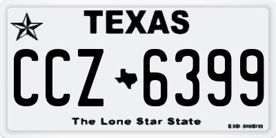 TX license plate CCZ6399