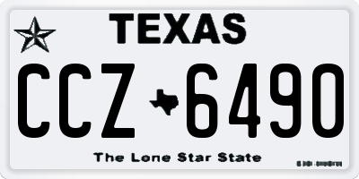 TX license plate CCZ6490