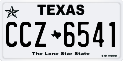 TX license plate CCZ6541