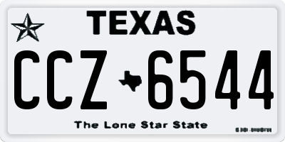 TX license plate CCZ6544