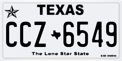 TX license plate CCZ6549