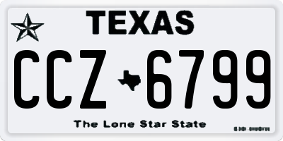 TX license plate CCZ6799