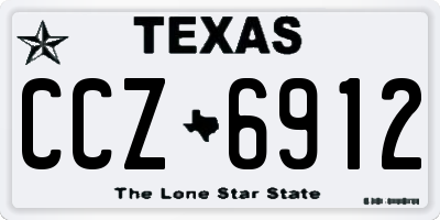 TX license plate CCZ6912