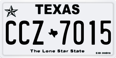 TX license plate CCZ7015