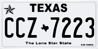 TX license plate CCZ7223