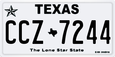 TX license plate CCZ7244