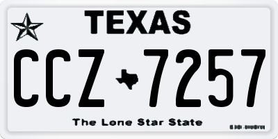 TX license plate CCZ7257