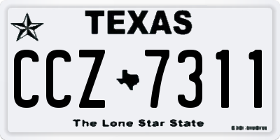 TX license plate CCZ7311