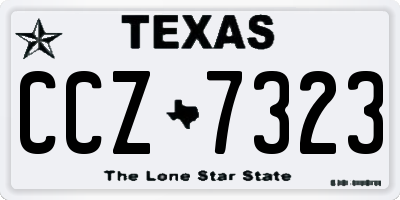 TX license plate CCZ7323