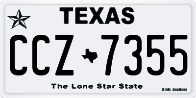 TX license plate CCZ7355