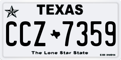 TX license plate CCZ7359