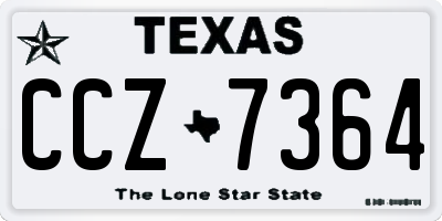TX license plate CCZ7364