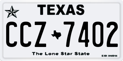TX license plate CCZ7402